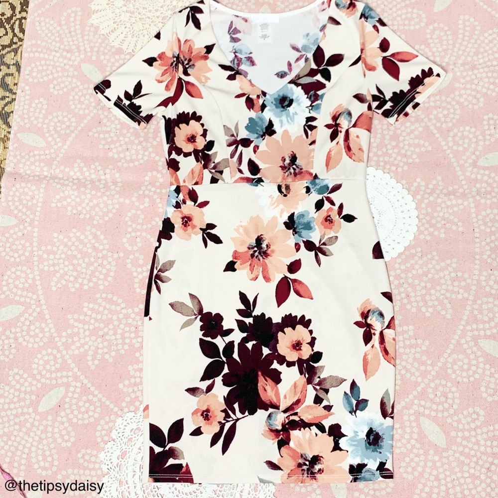 Short sleeve floral dress
